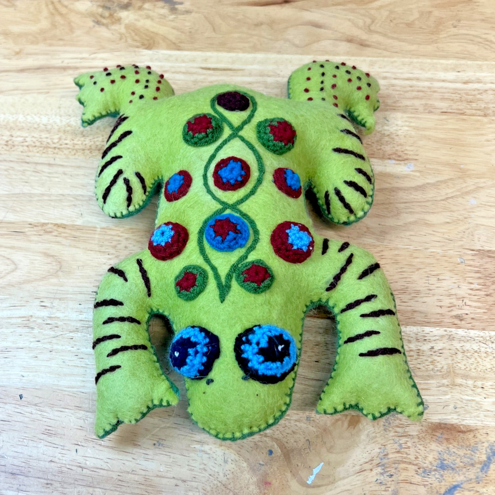 Frog Hand Made Wool from Kyrgyzstan Collectible